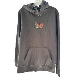 Vans Butterfly Logo Hoodie Black Pullover Sweatshirt unisex S